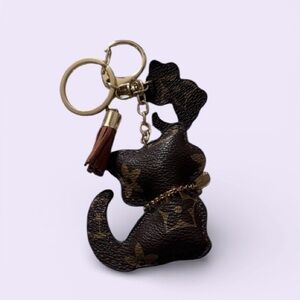 Brown and Gold Keychain with Tassel